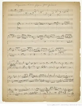 Esquisse d'une fugue