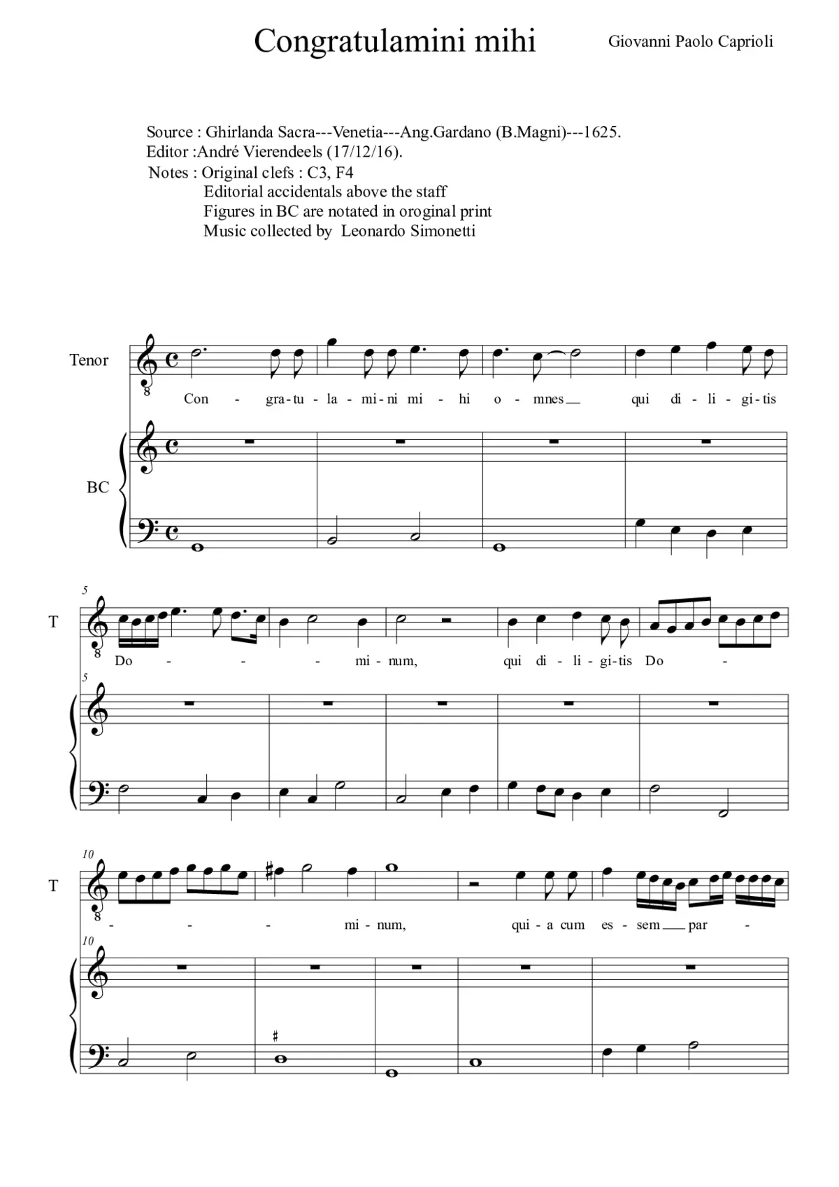 Congratulamini mihi omnes - Page 1