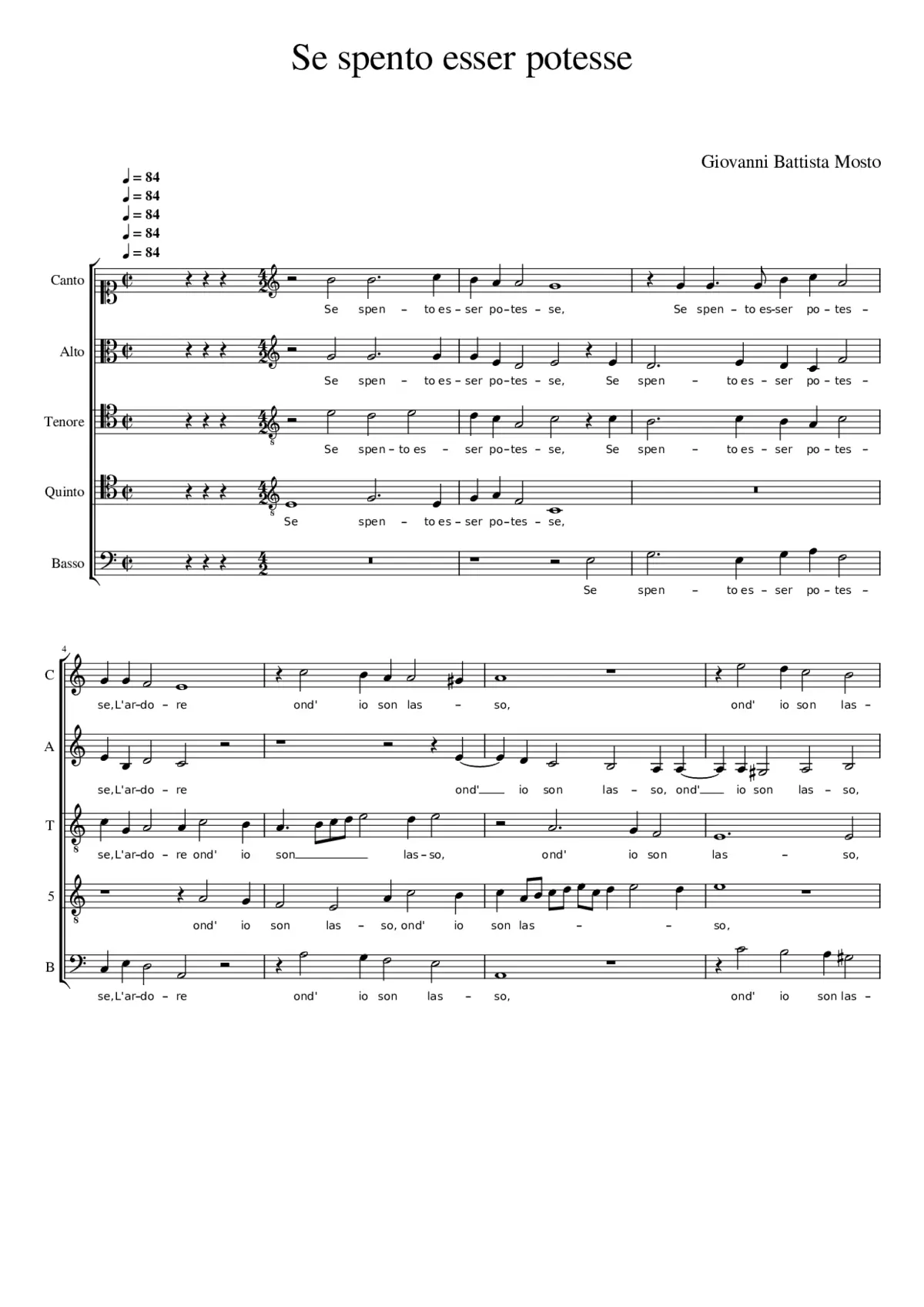 Se spento esser potesse - Page 1