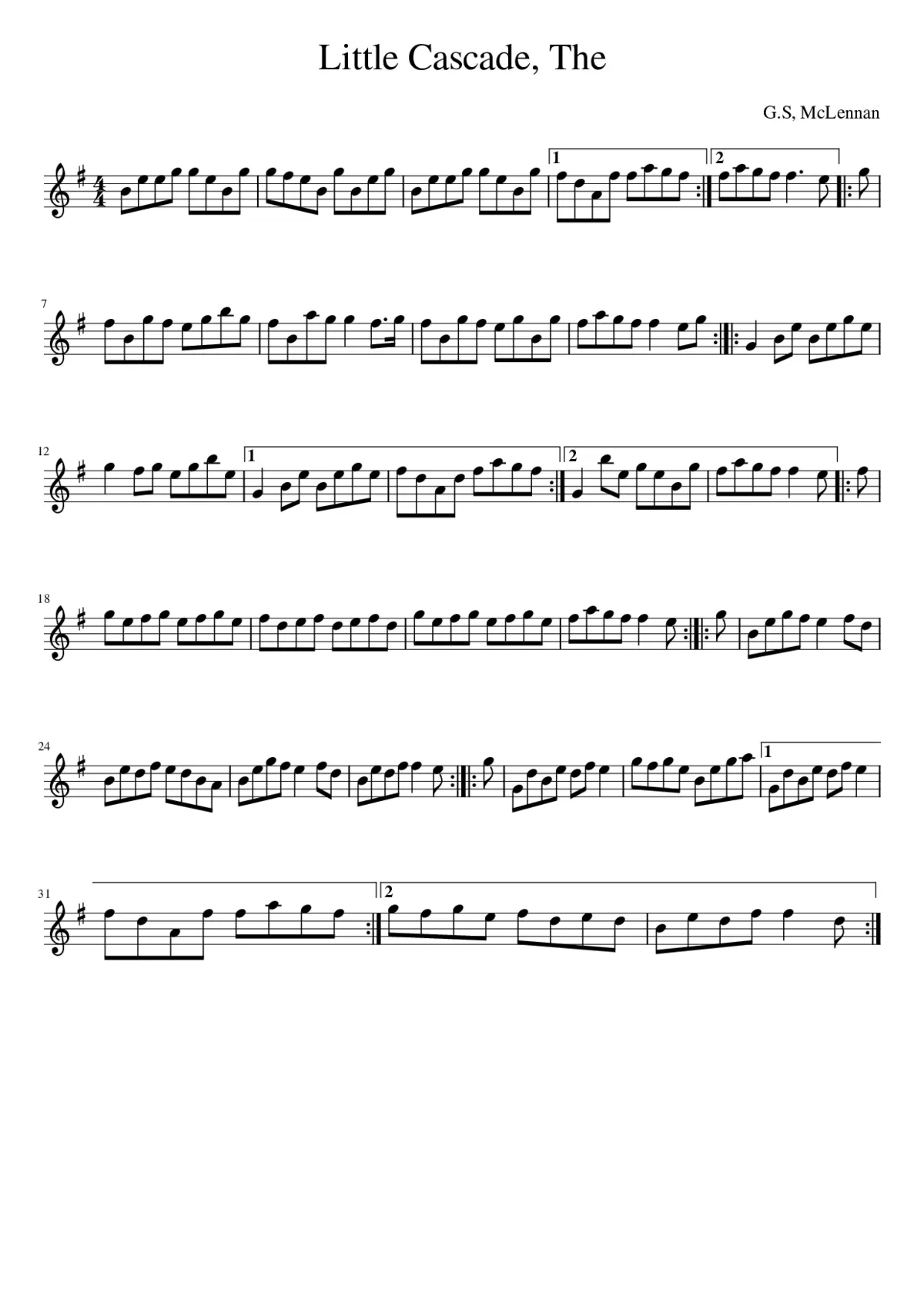 The Little Cascade - Page 1