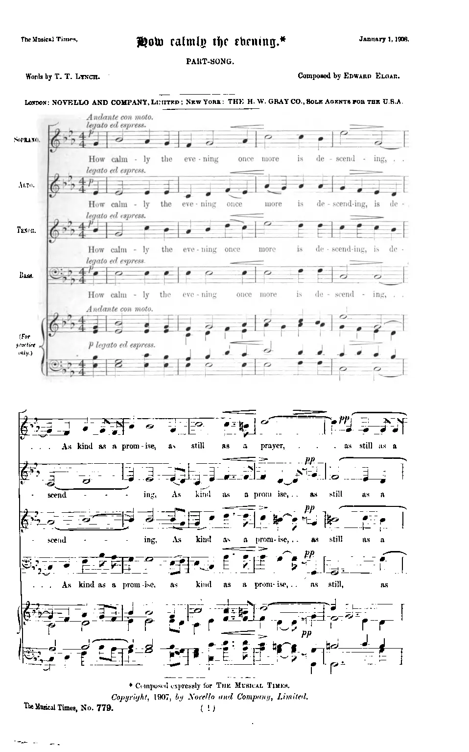 How Calmly the Evening - Page 1