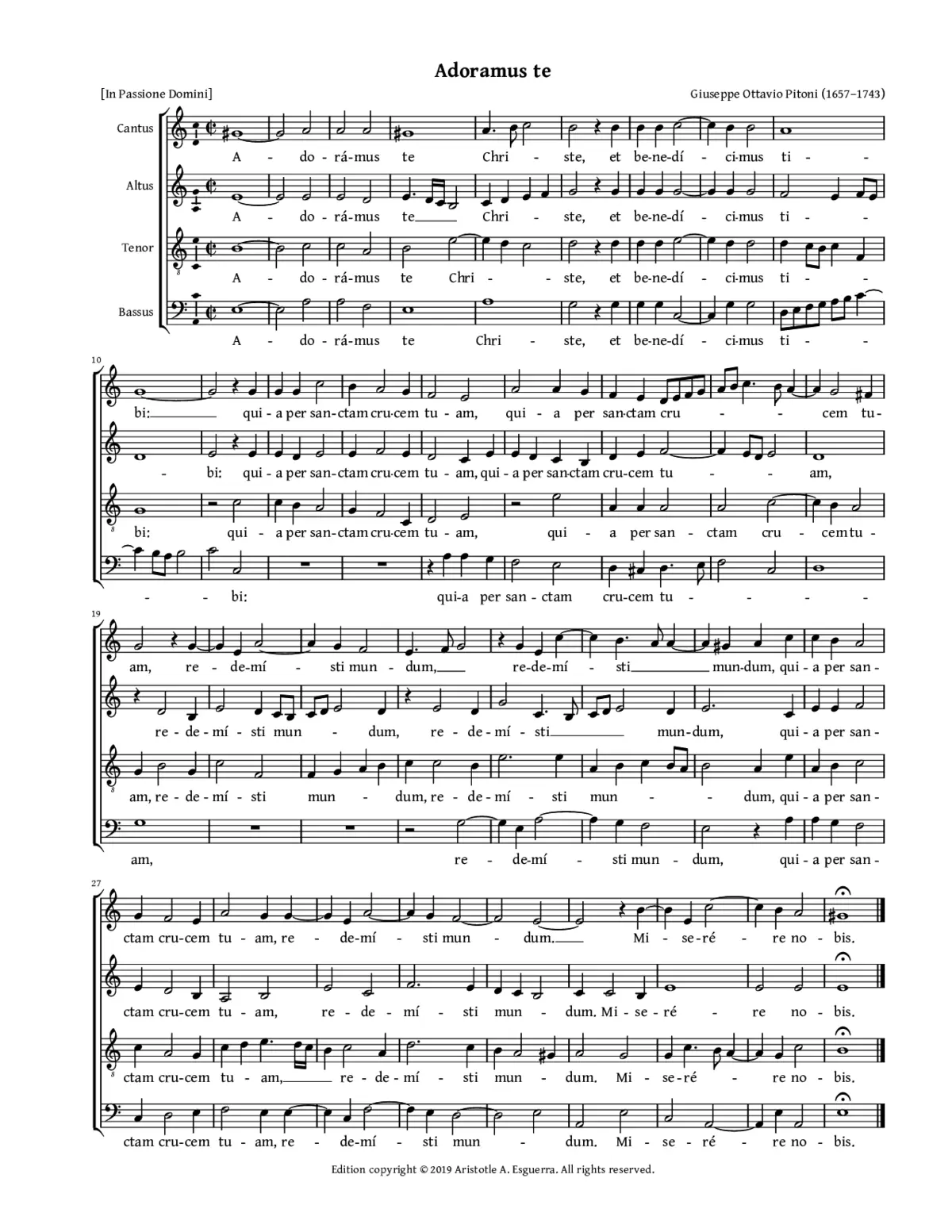 Adoramus te, Christe - Page 1