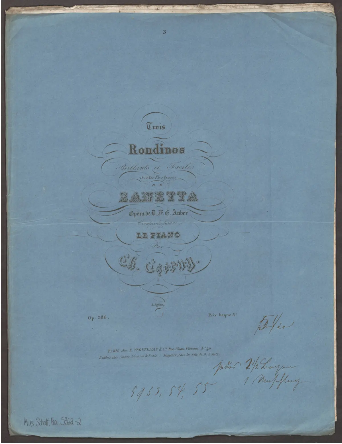 3 Rondinos on the Opera 'Zanetta' - Page 1