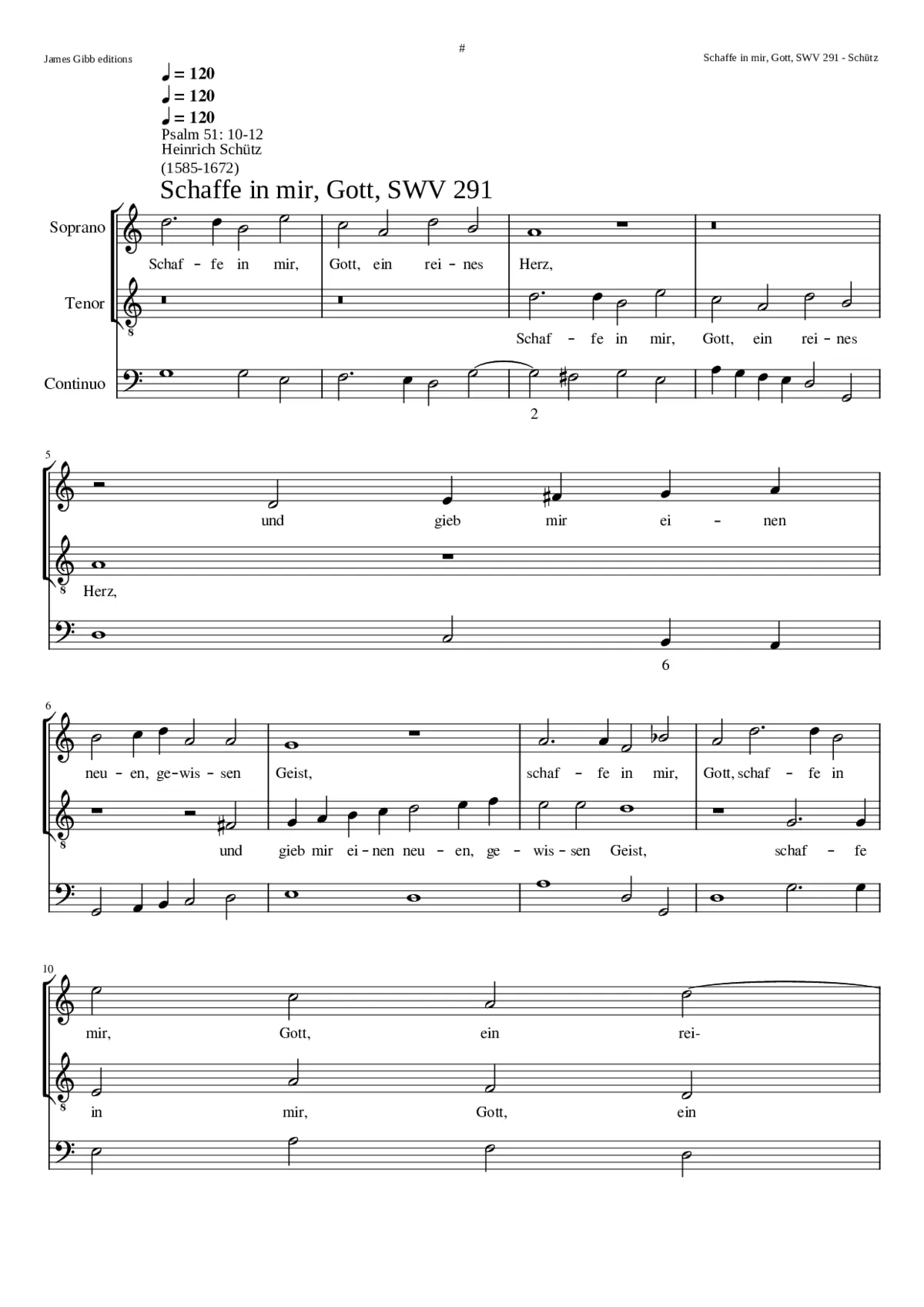 Schaffe in mir Gott ein reines Herz - Page 1