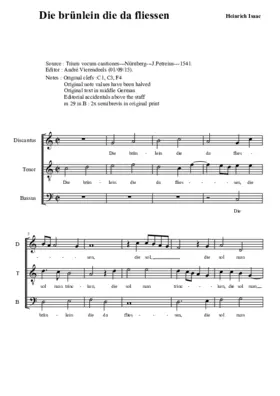 Die brünlein die da fliessen