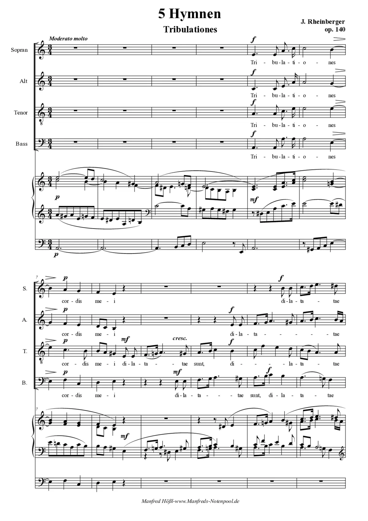 5 Hymnen op. 140 - Page 1