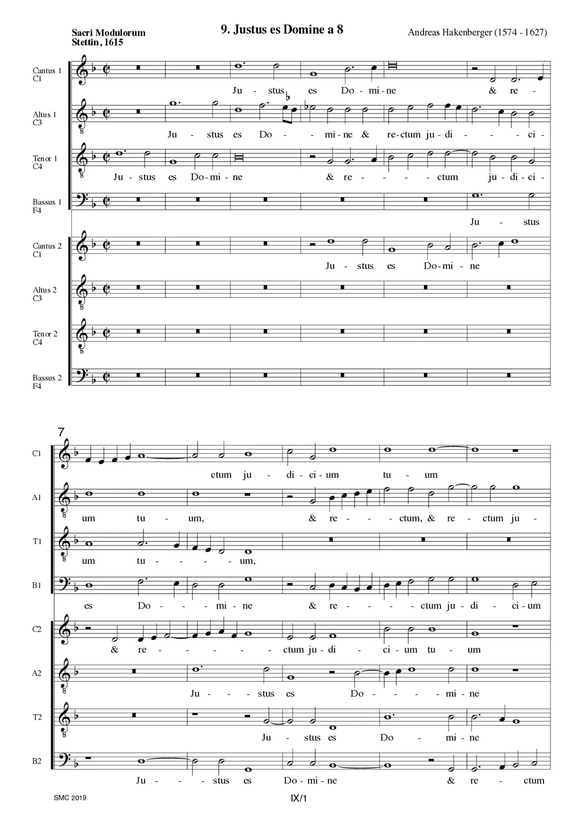 Justus es Domine - Page 1