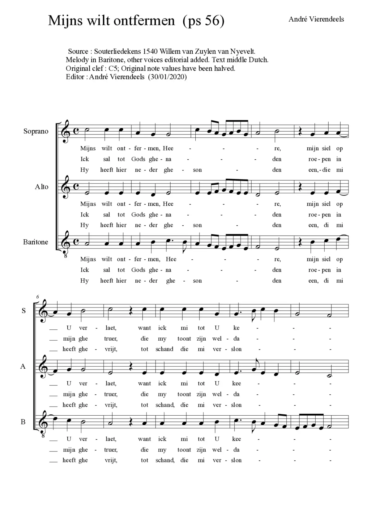 Mijns wilt ontfermen - Page 1