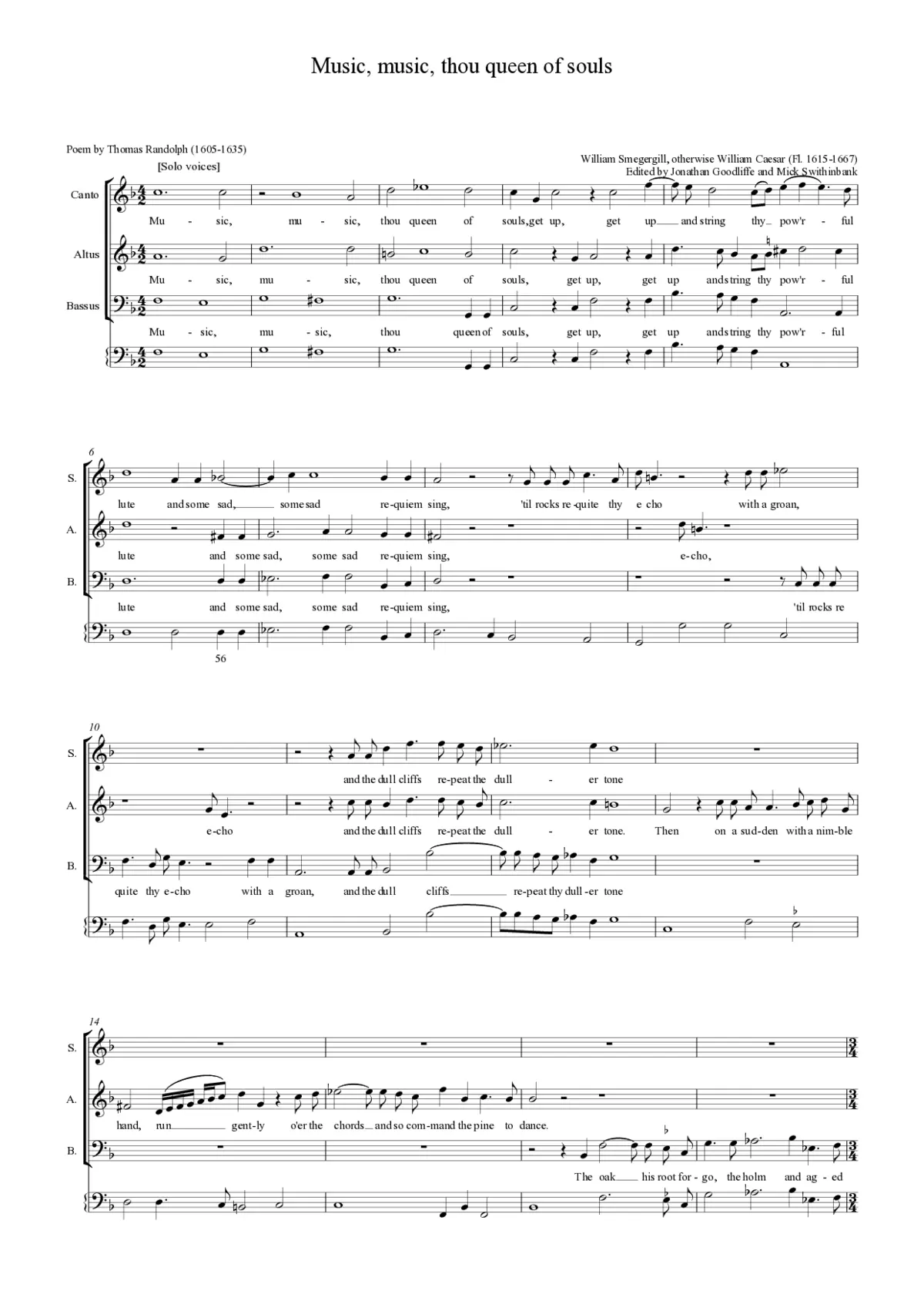 Music, music, thou queen of souls - Page 1