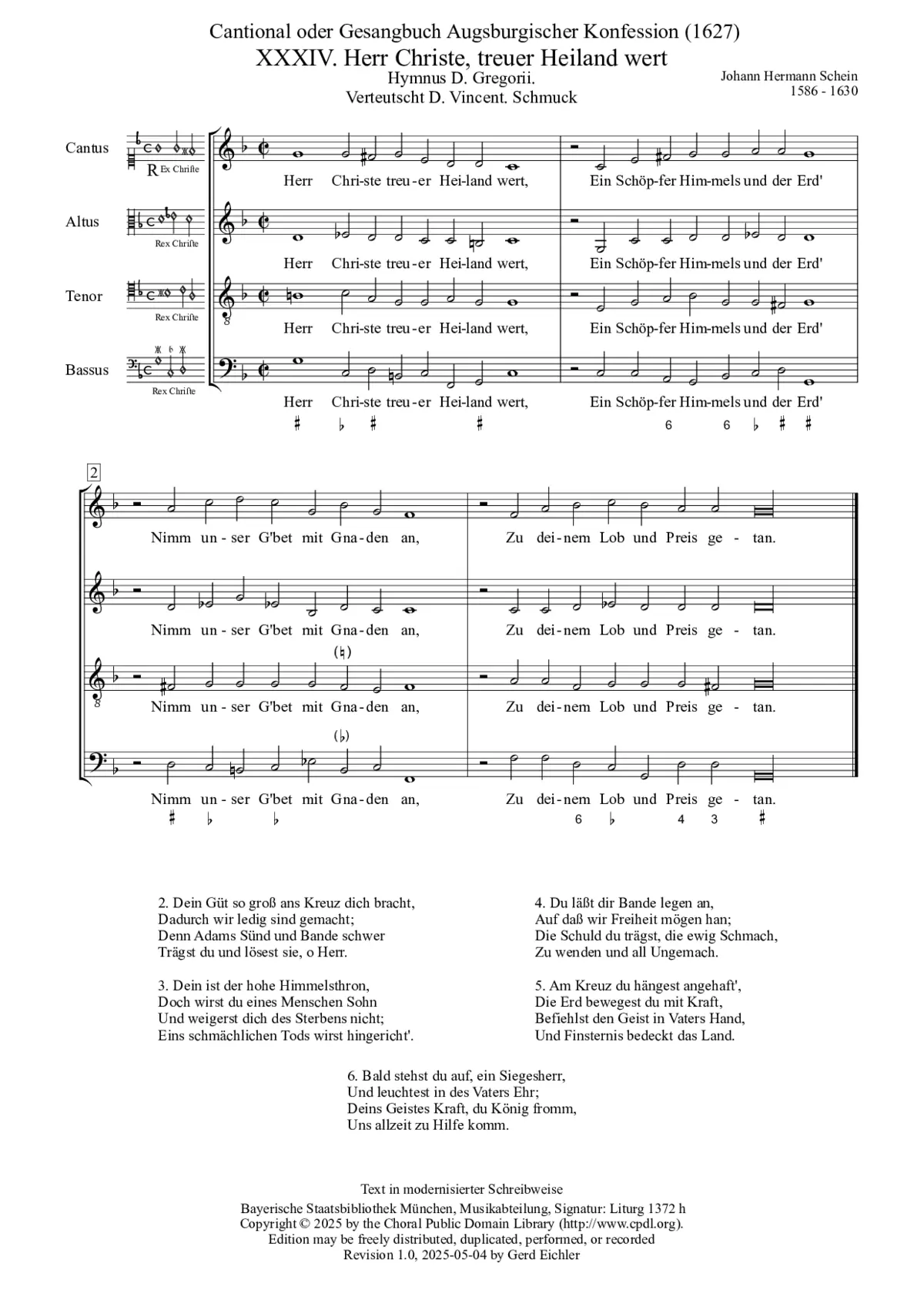 Herr Christe, treuer Heiland wert - Page 1