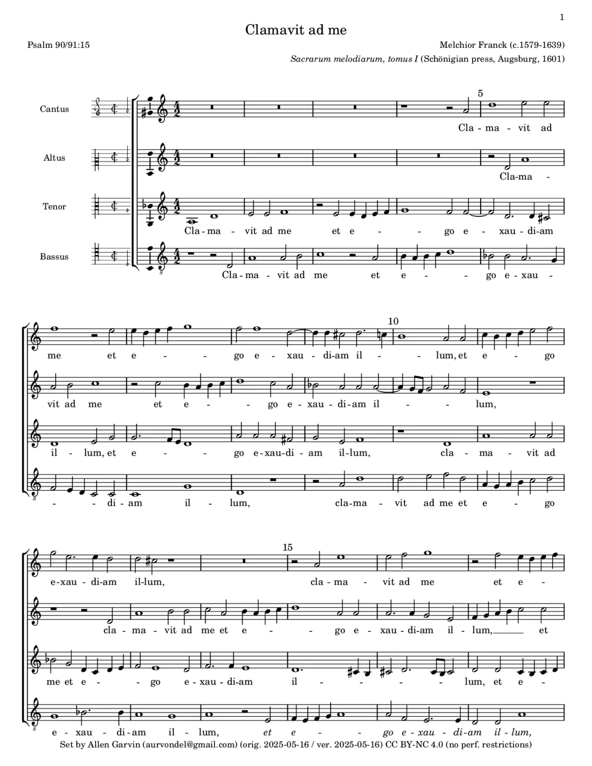 Clamavit ad me - Page 1