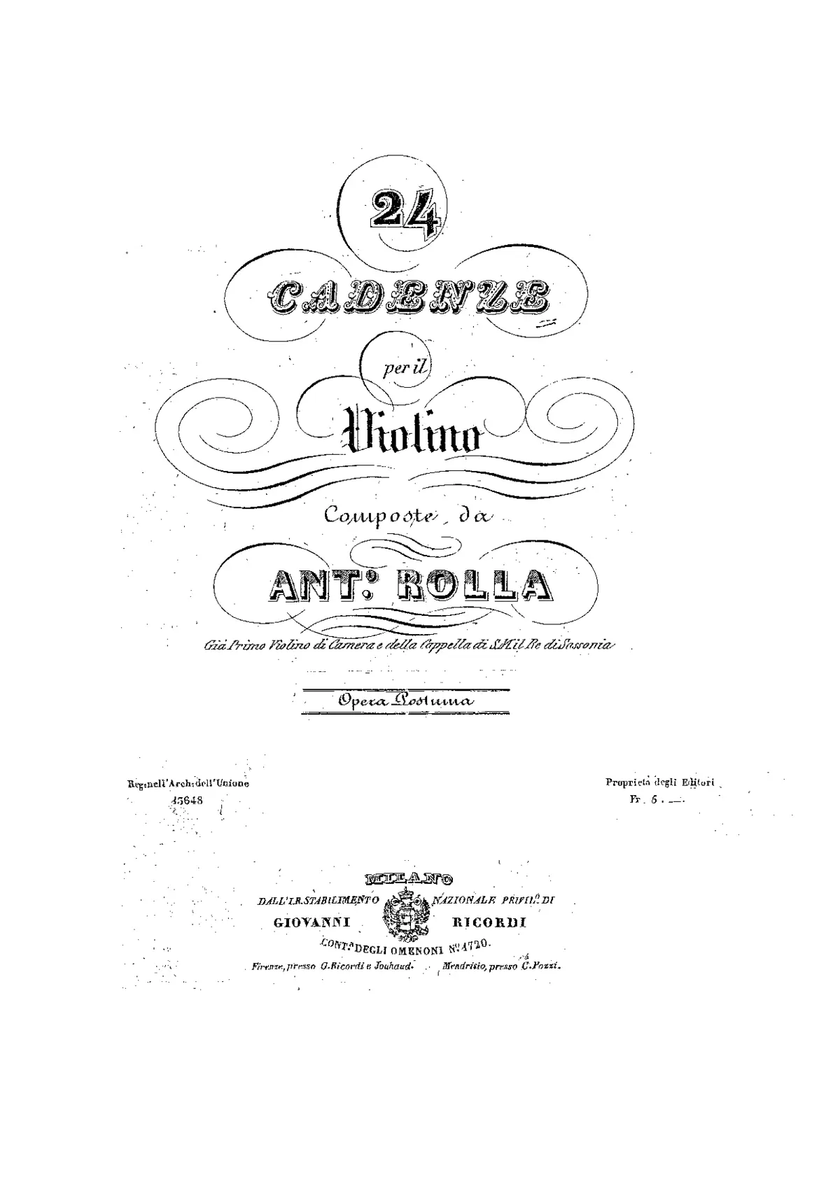 24 cadenze a violino solo - Page 1