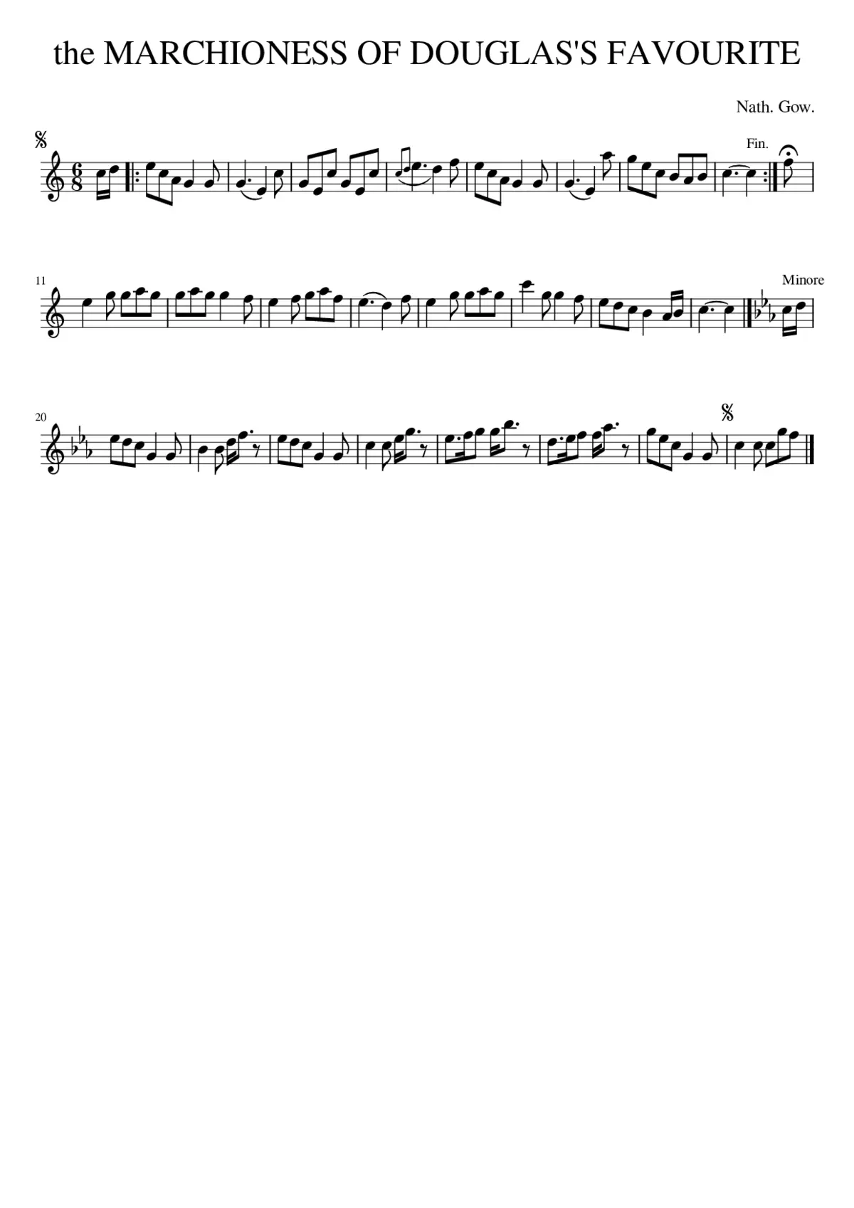 the MARCHIONESS OF DOUGLAS'S FAVOURITE - Page 1