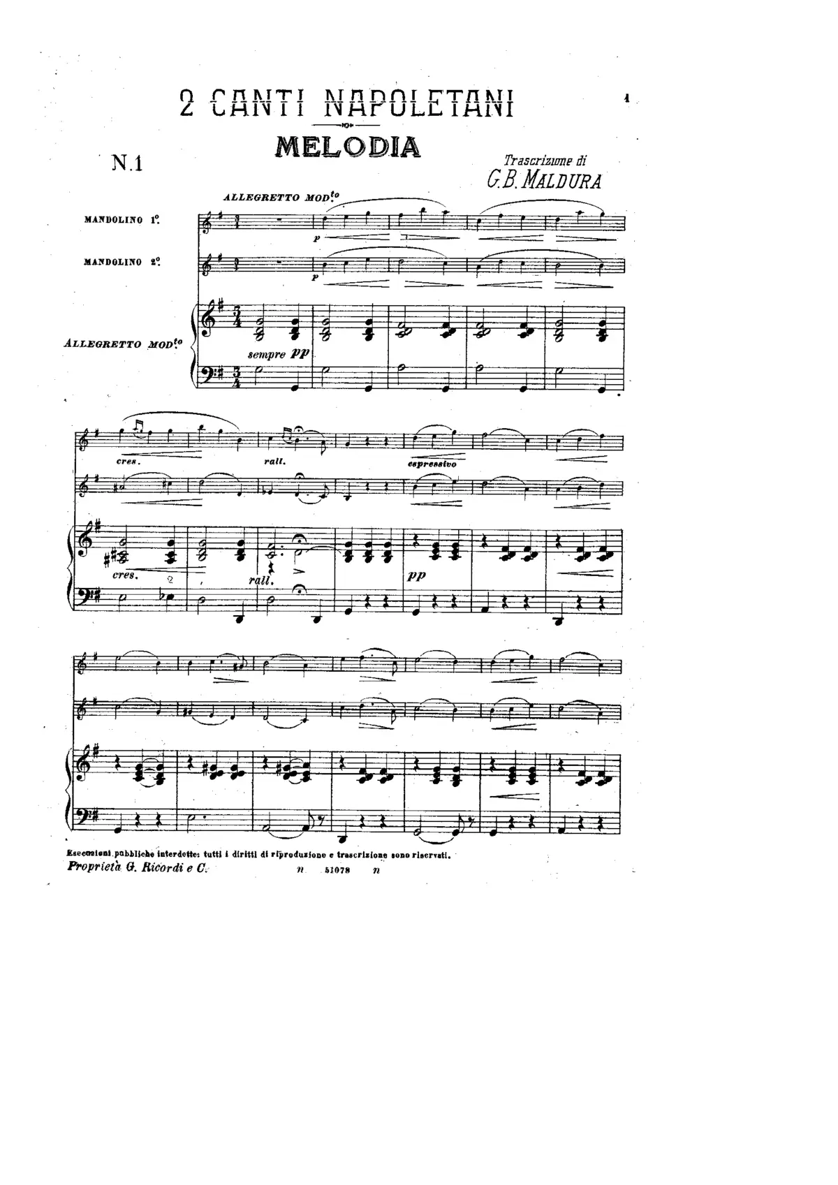 2 Neapolitan Songs - Page 1