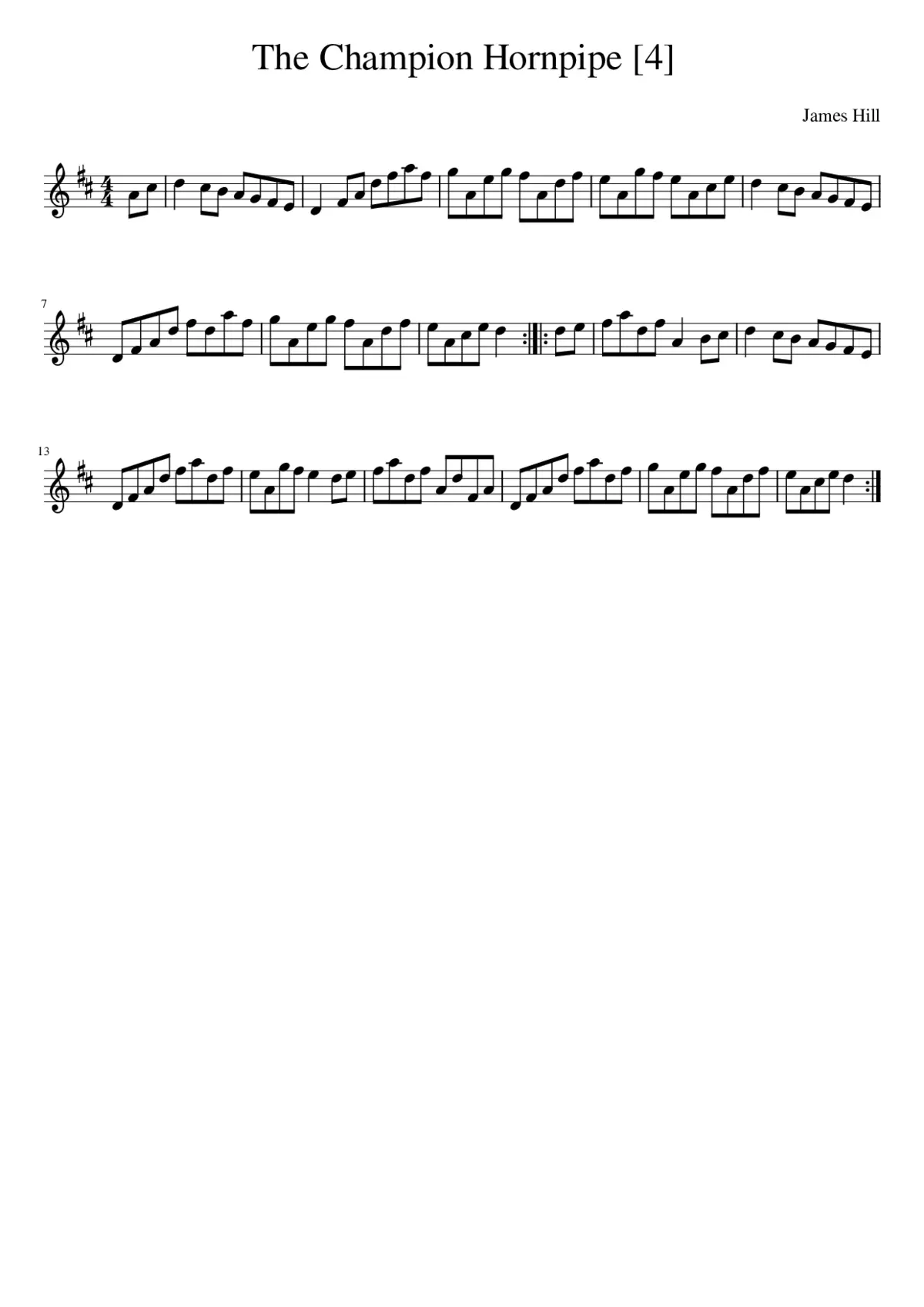 The Champion Hornpipe - Page 1