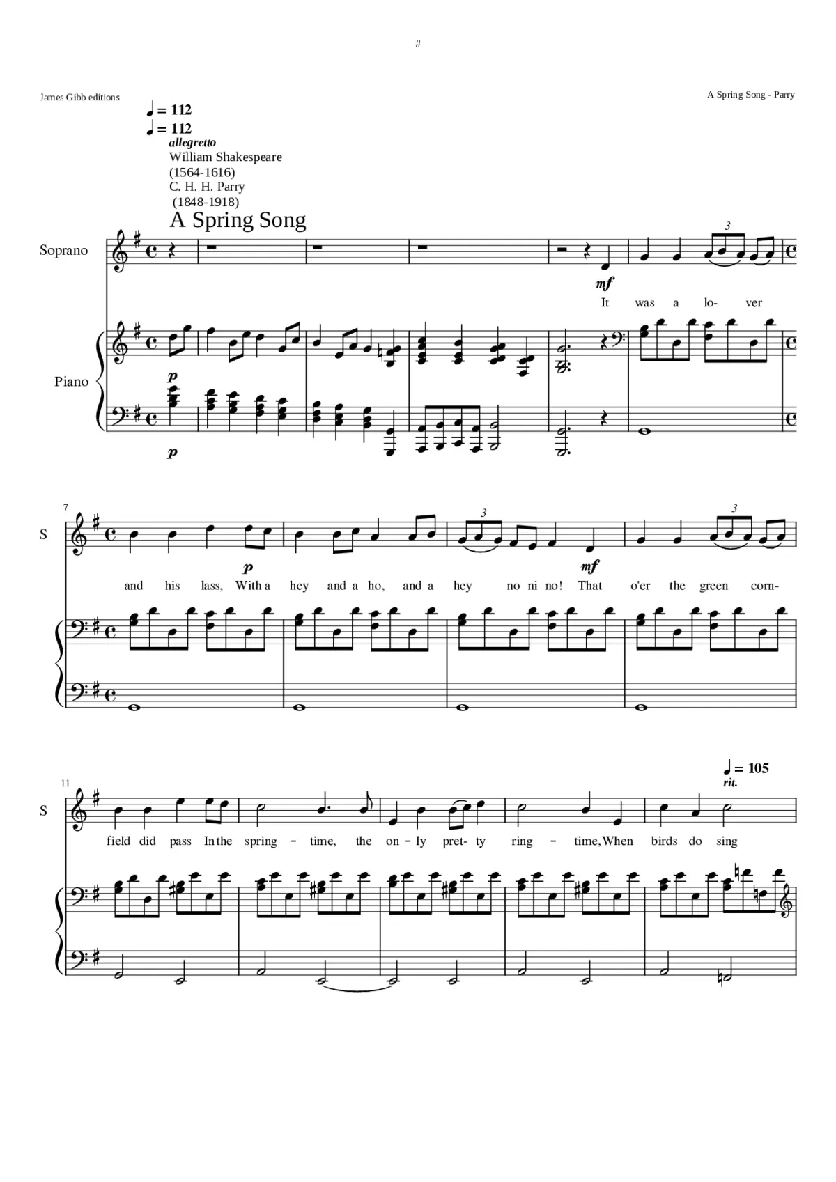 A Spring Song - Page 1