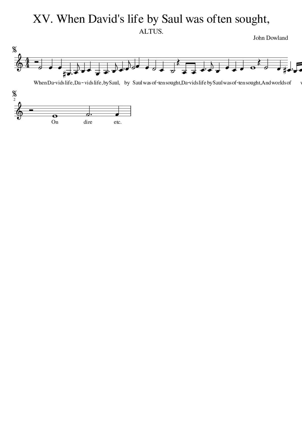 XV. When David's life by Saul was often sought - Page 1