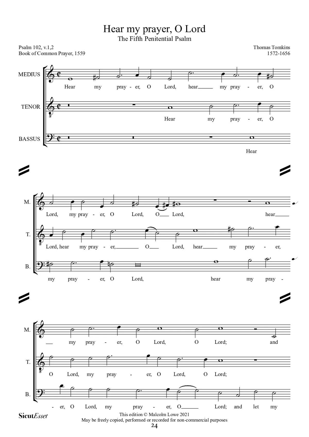Hear my prayer, O Lord - Page 1