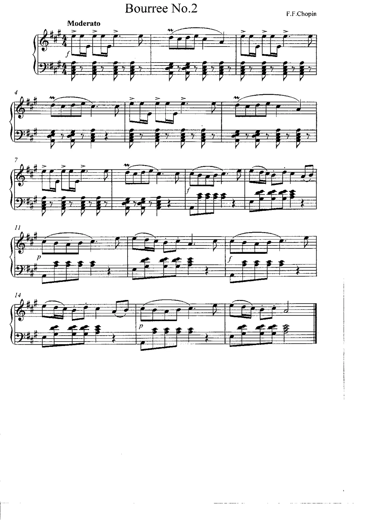 Bourrée No.2 - Page 1