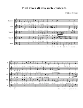 I' mi vivea di mia sorte contento