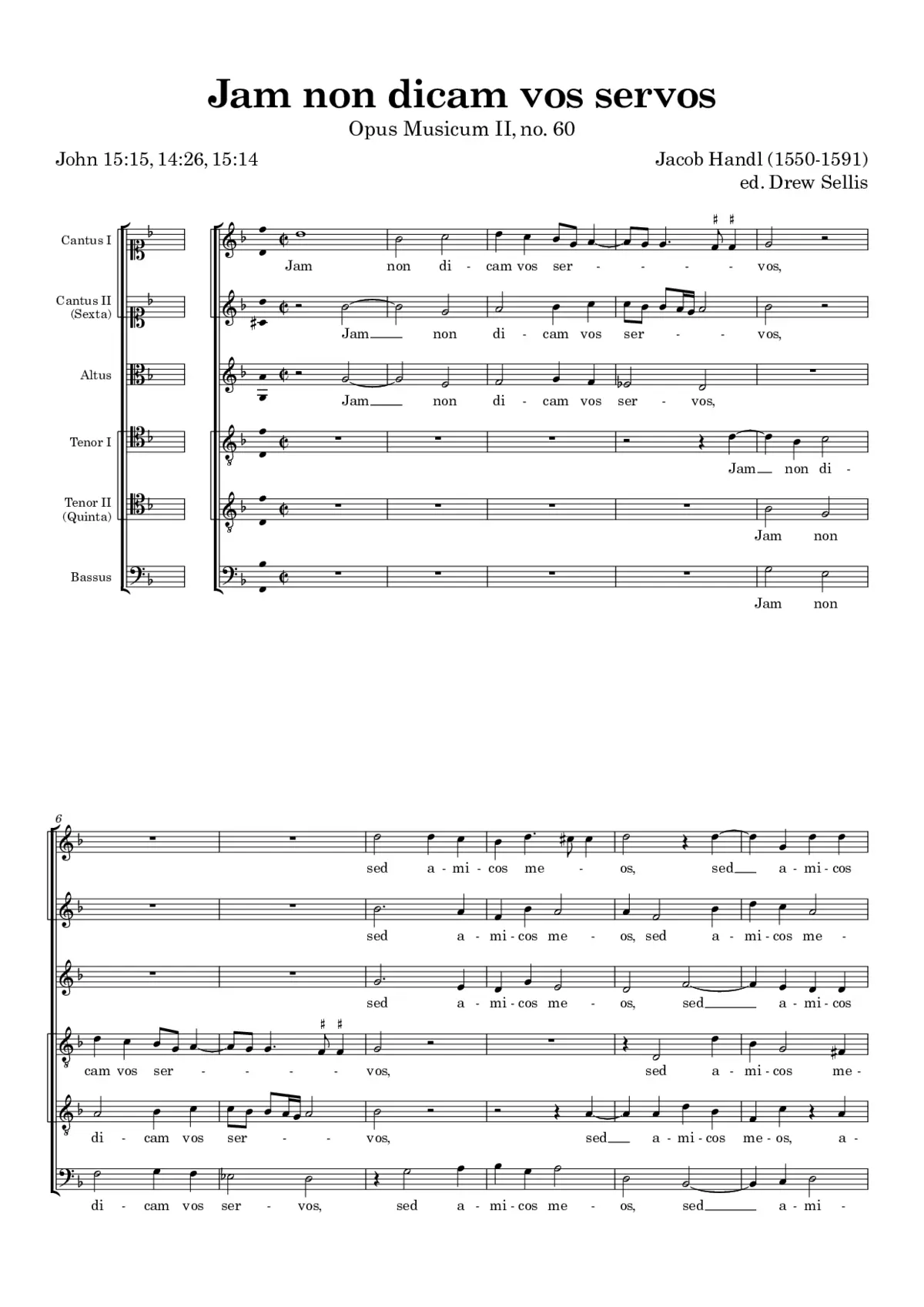 Jam non dicam vos servos - Page 1