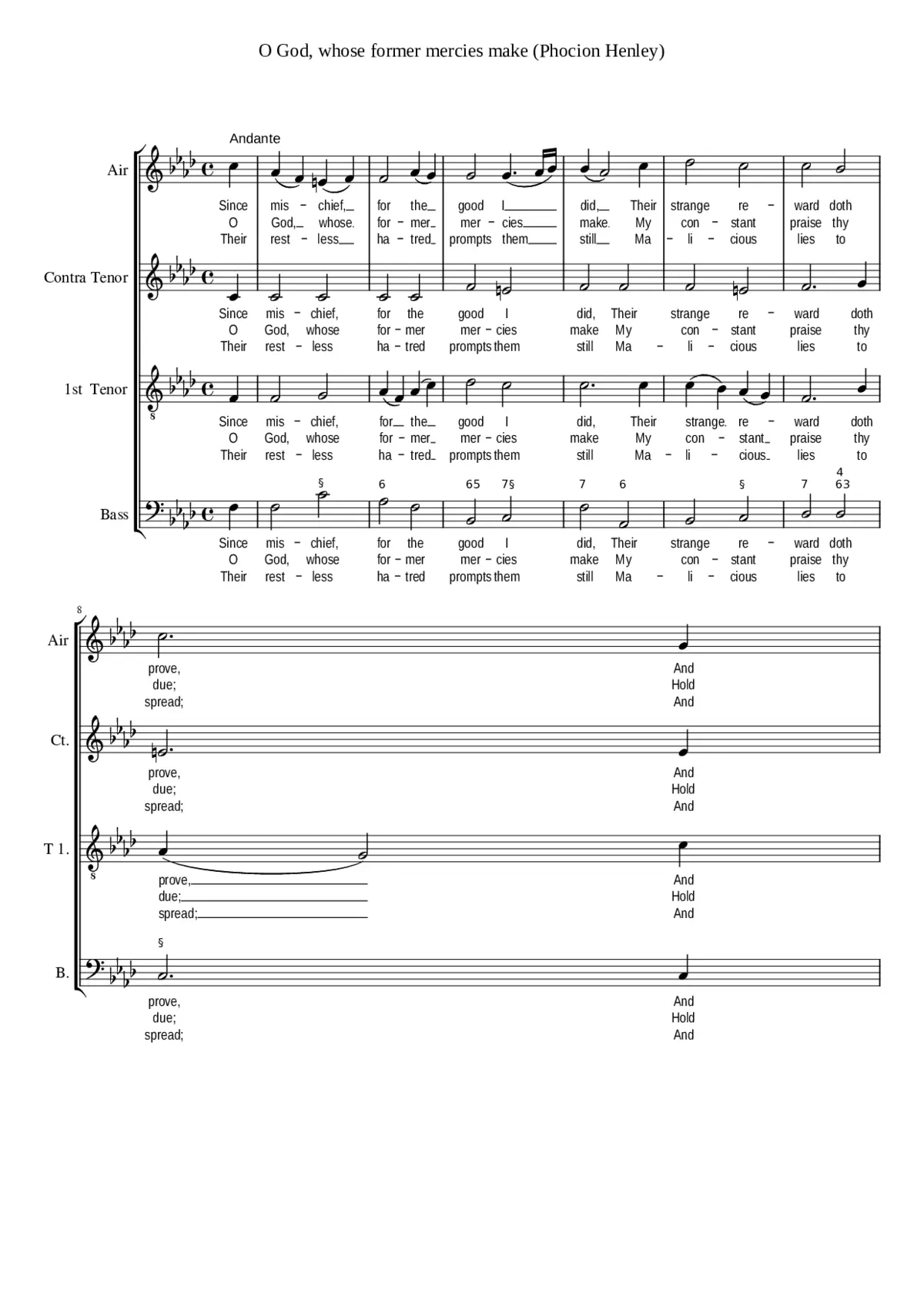 O God whose former mercies make - Page 1