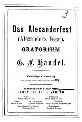Alexander's Feast, or the Power of Musick