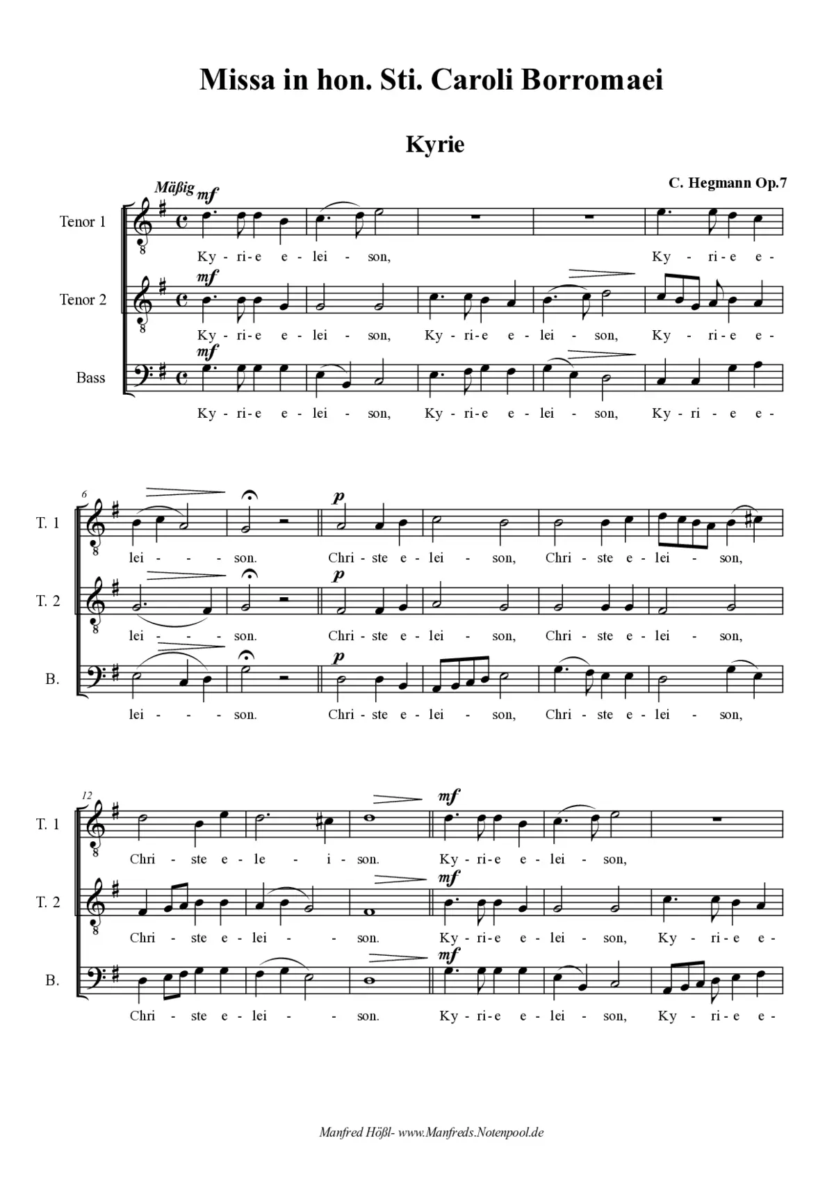 Missa Caroli Borromaei - Page 1