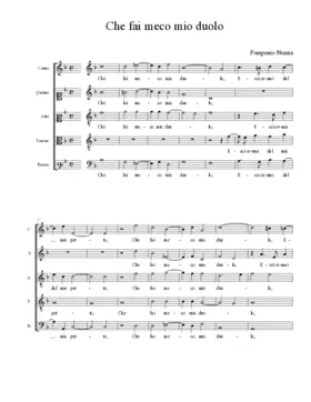 Che fai meco mio duolo