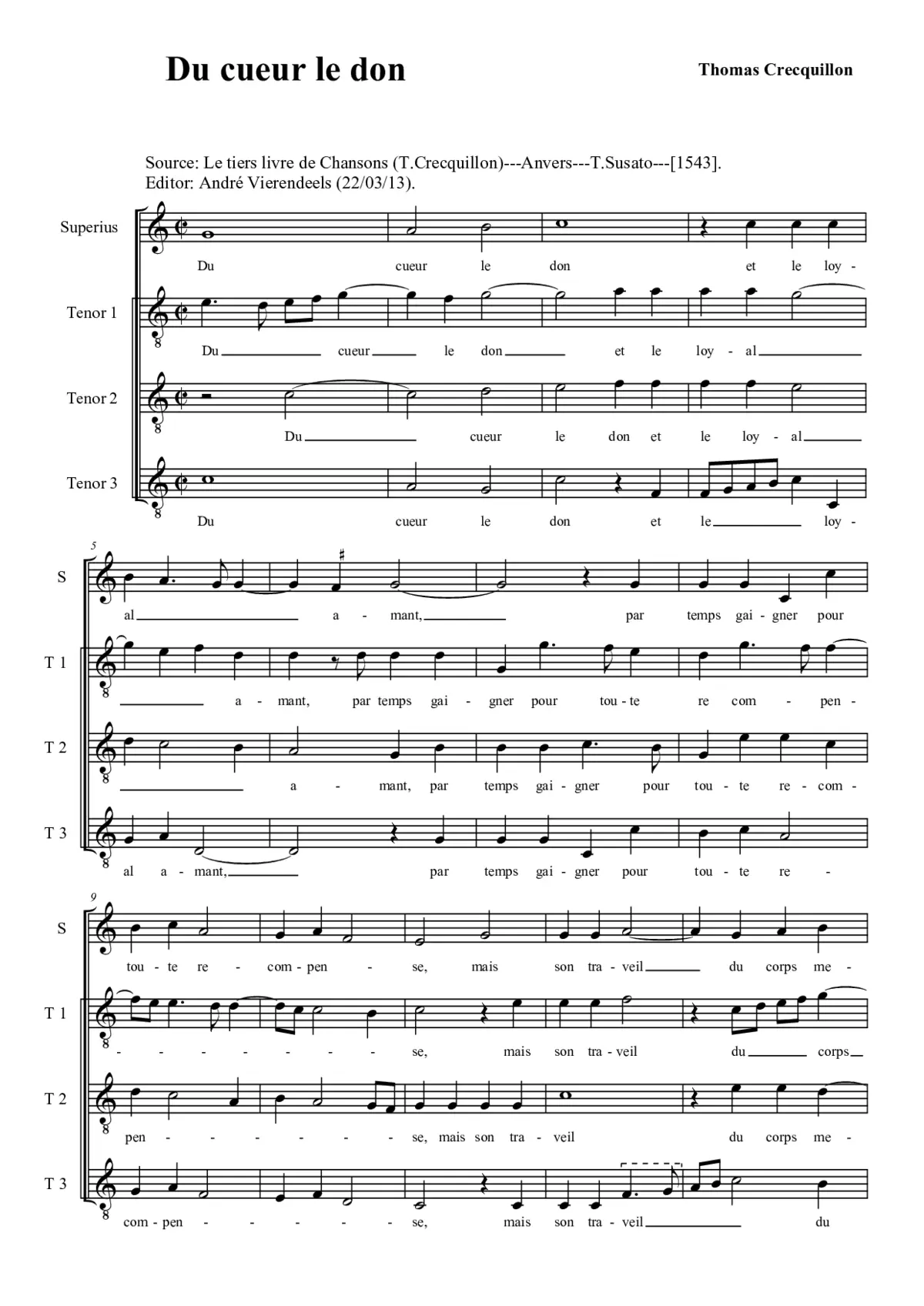Du cueur le don - Page 1