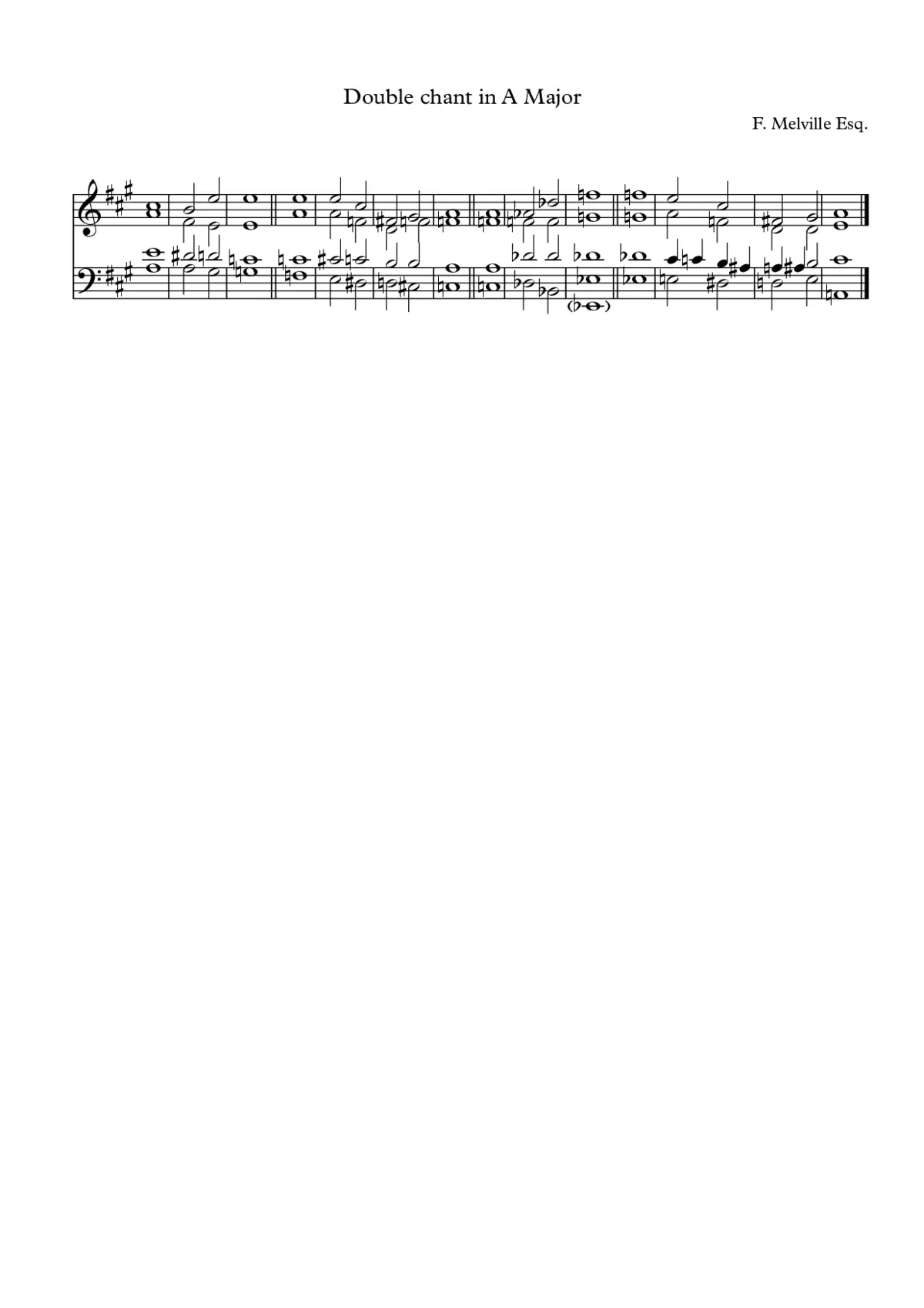 Double Chant in A Major (2) - Page 1