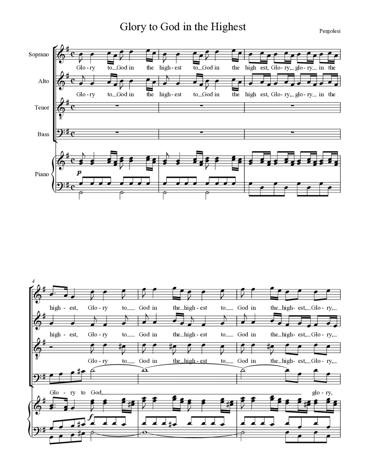 Gloria in excelsis - Page 1