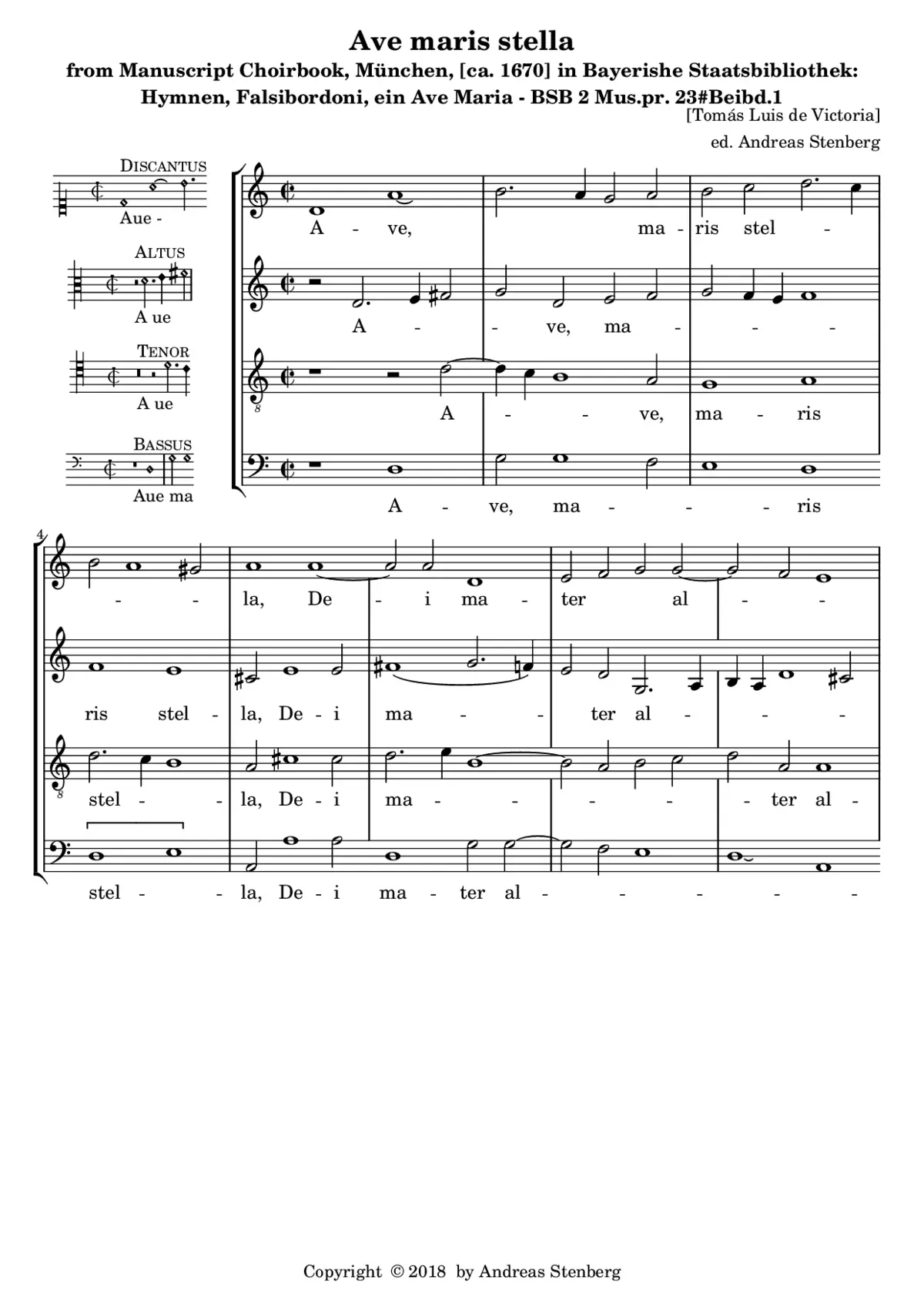 Ave maris stella (odd verses) - Page 1