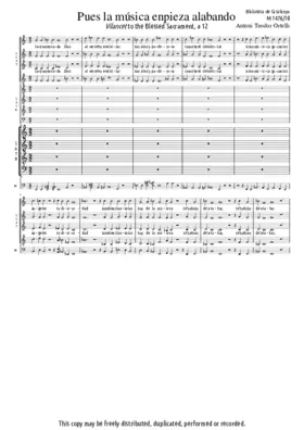 Pues la música empieza alabando