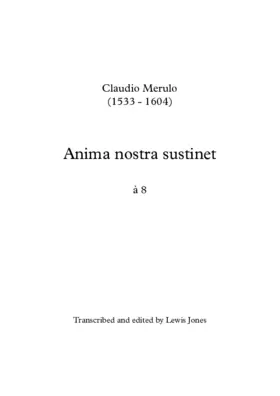 Anima nostra sustinet a 8