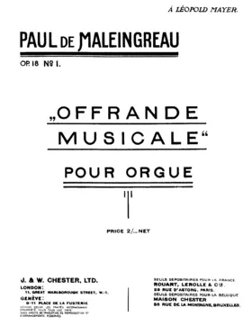 2 Offrandes musicales and Toccata