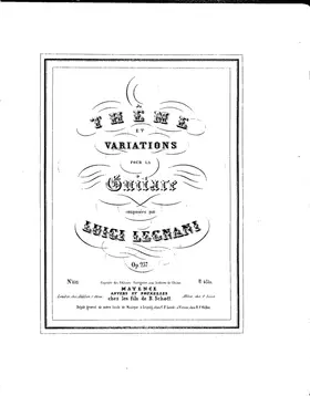 Theme and Variations for Guitar