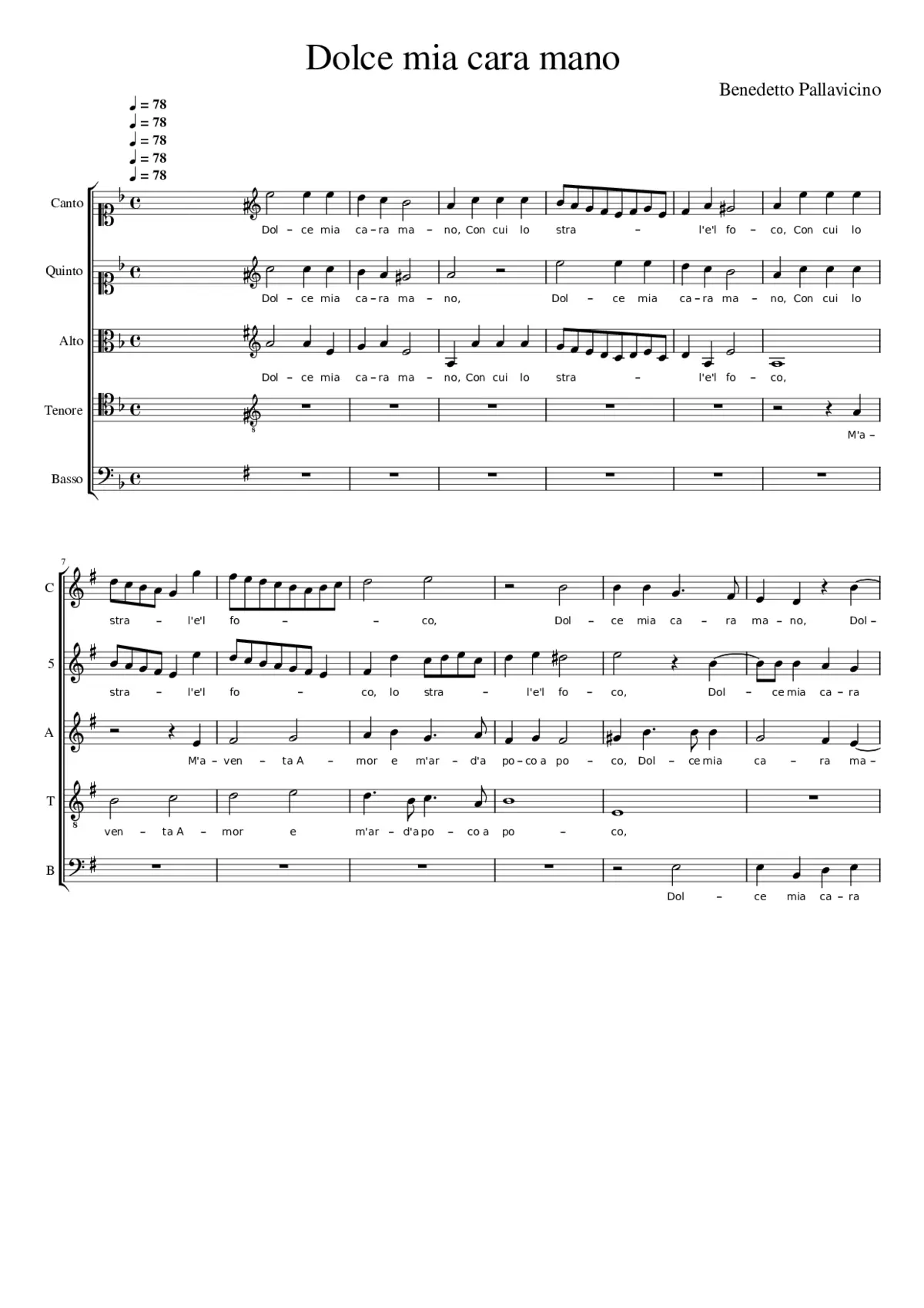 Dolce mia cara mano - Page 1