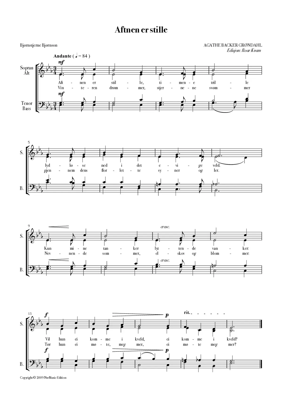 Aftnen er stille - Page 1