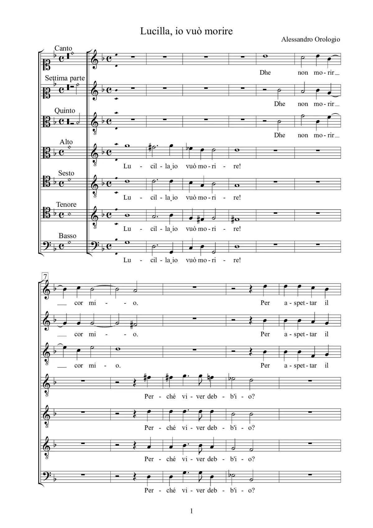 Lucilla, io vuò morire - Page 1