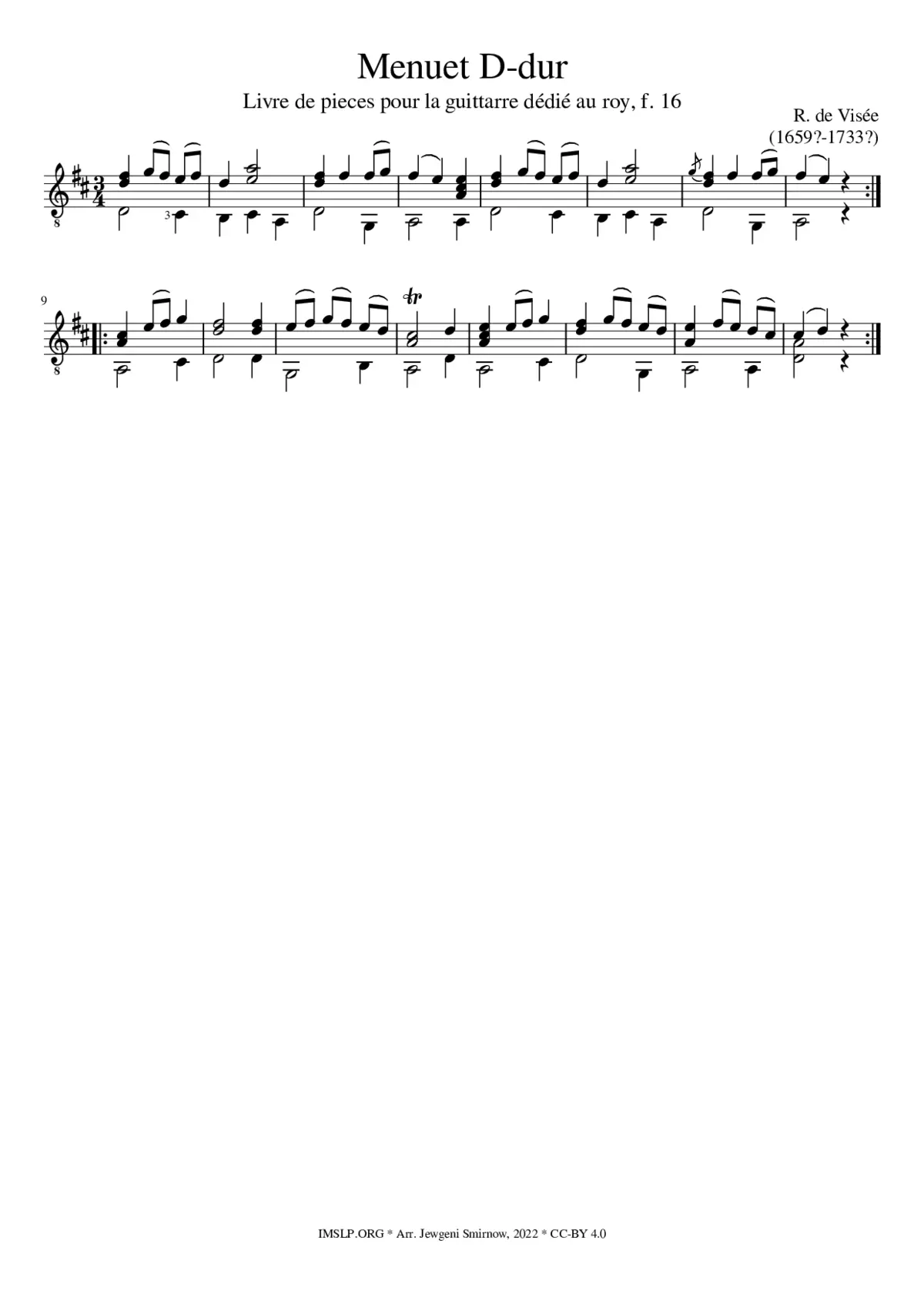 Menuet in D major - Page 1
