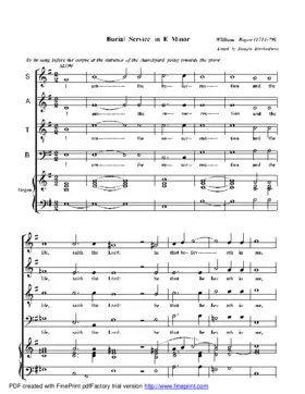 Burial Service in E Minor