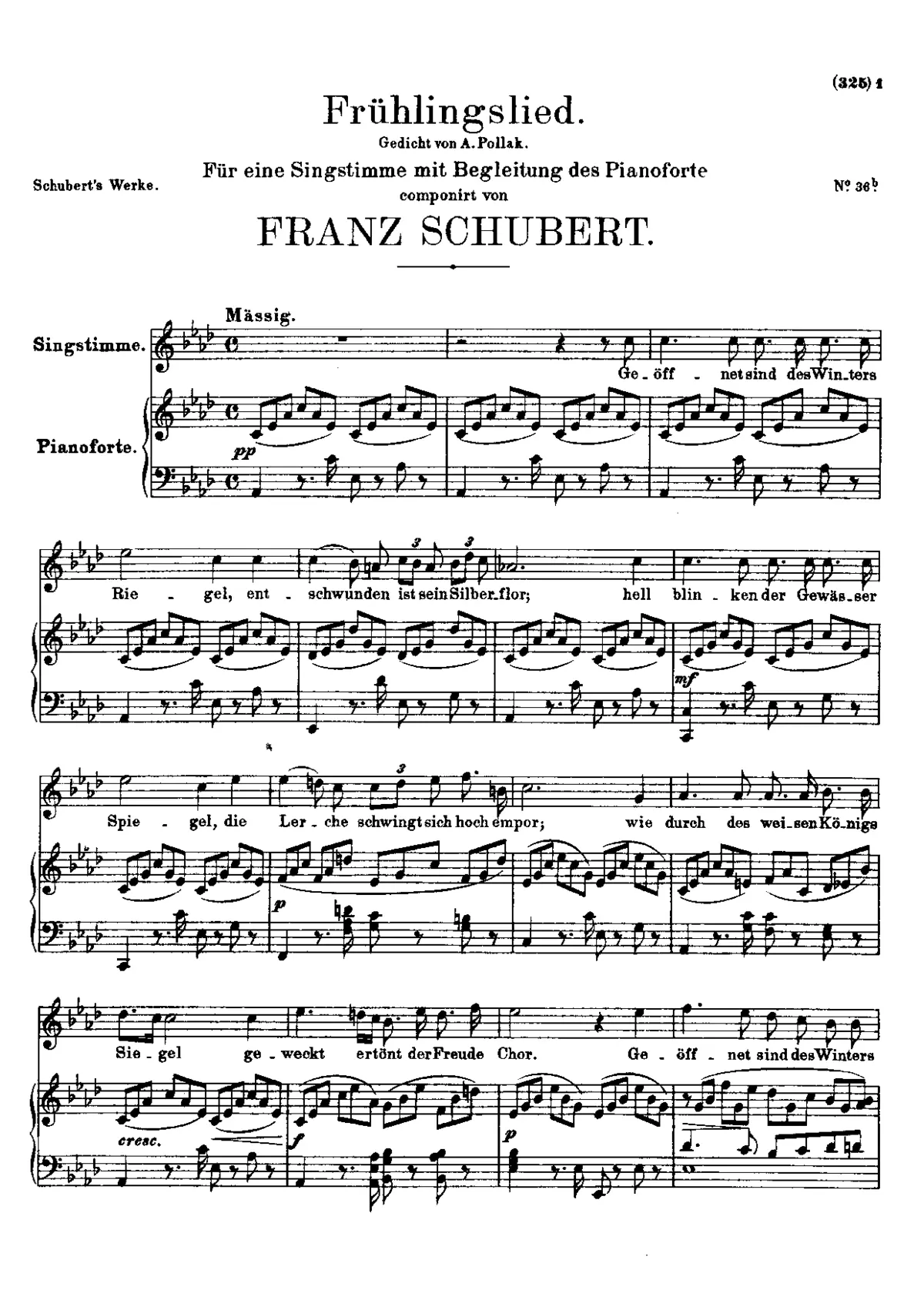 Frühlingslied, D.919 - Page 1