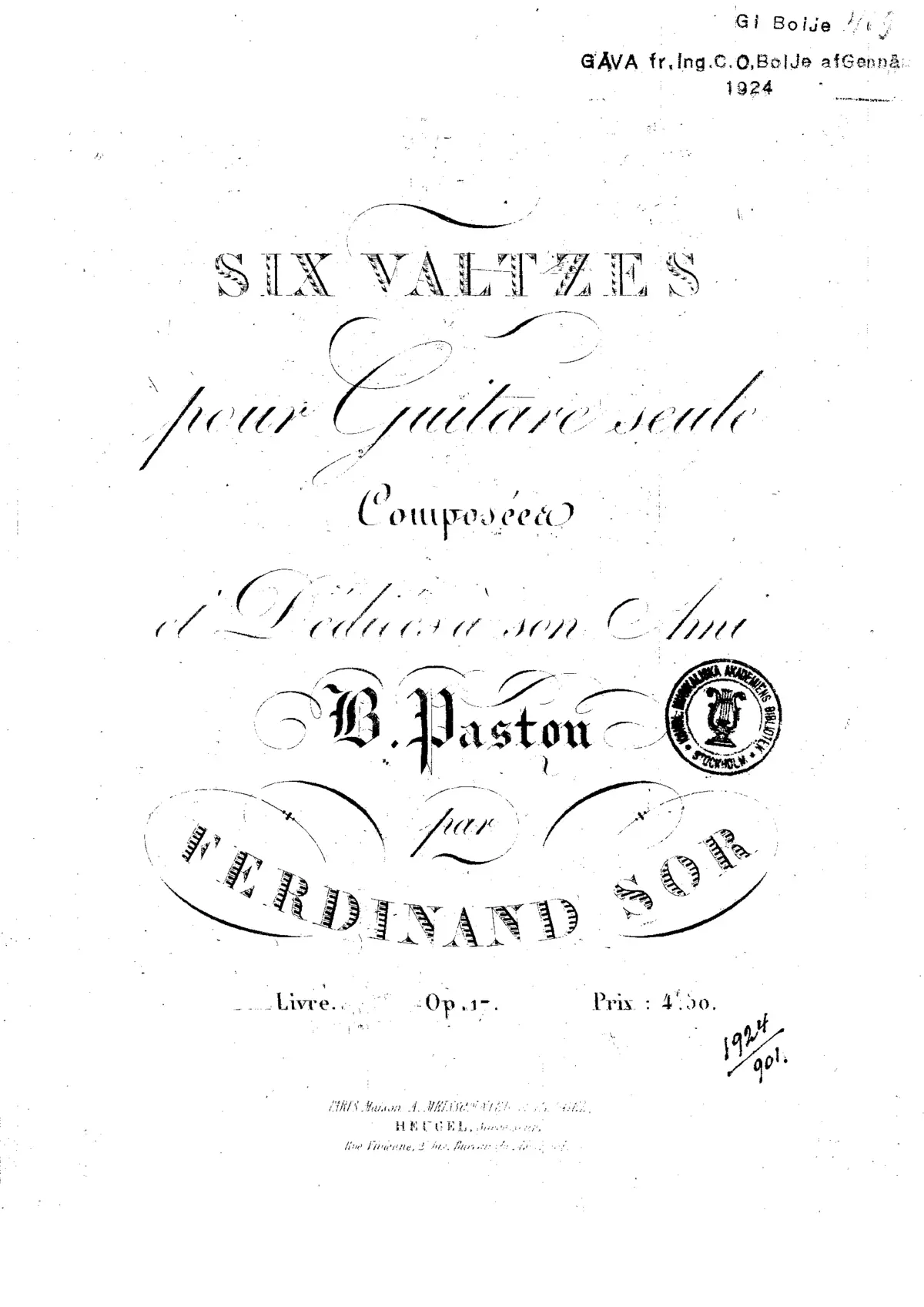 Six waltzes pour guitare seule - Page 1