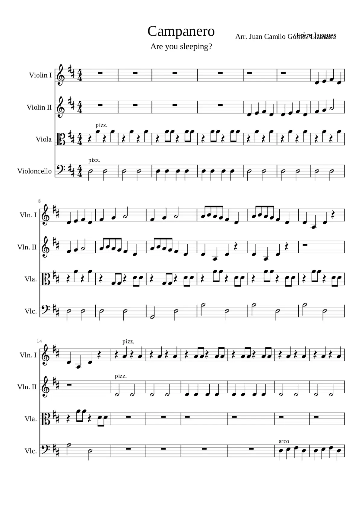 Preludios para cuarteto de cuerdas - Page 1