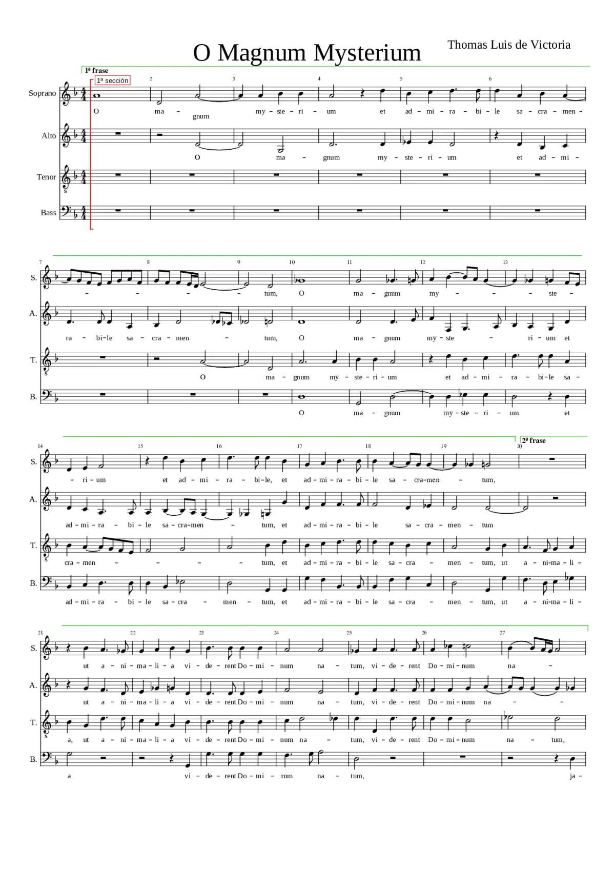 Missa O magnum mysterium - Page 1