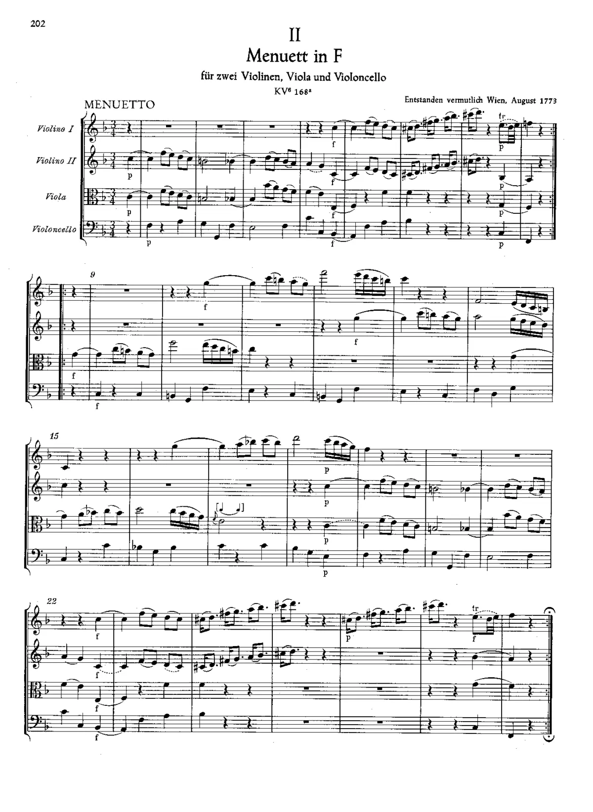 Minuet in F major - Page 1