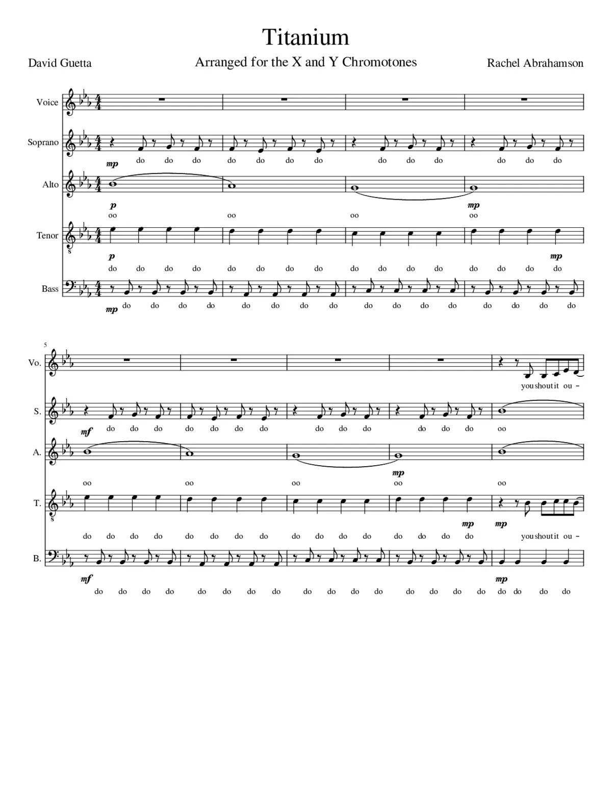 Titanium - Solo + SATB - Page 1