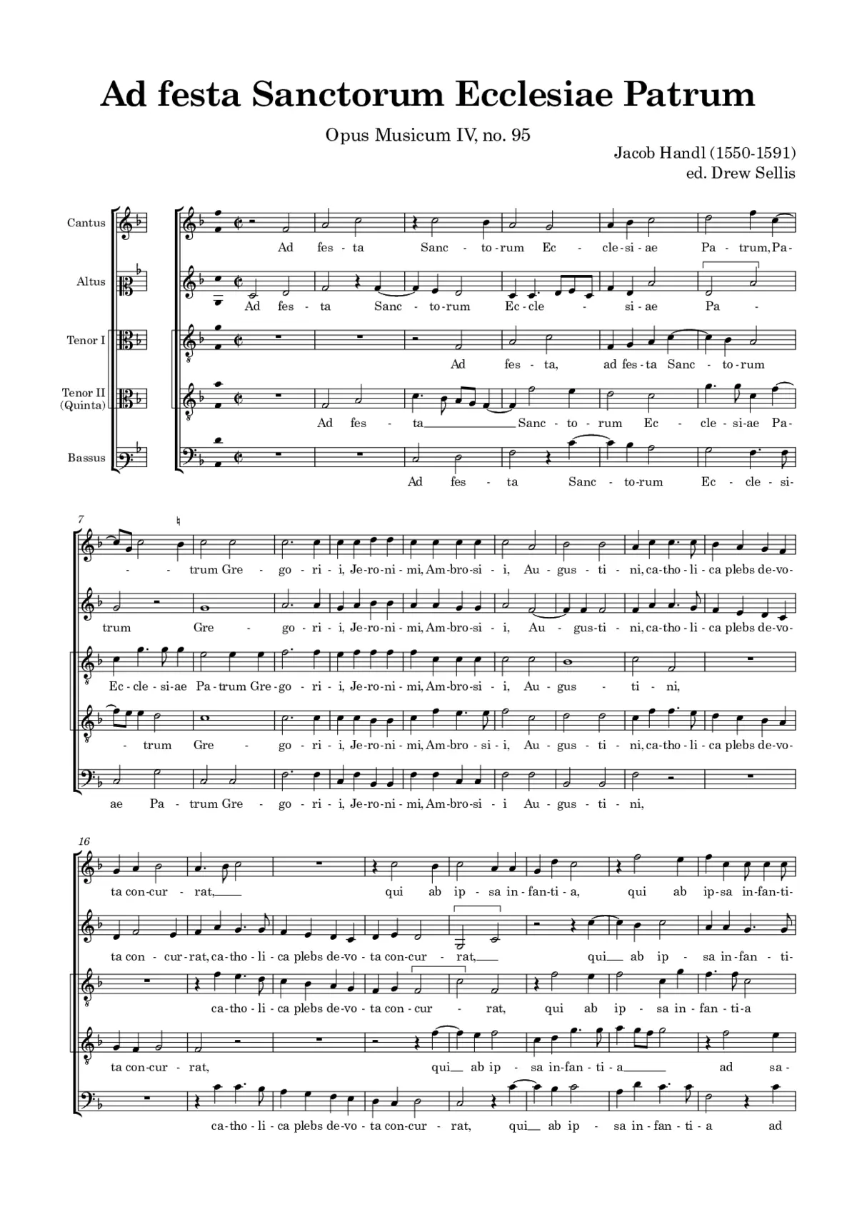 Ad festa Sanctorum Ecclesiae Patrum - Page 1