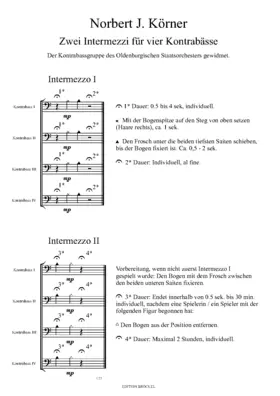 2 Intermezzi für 4 Kontrabässe